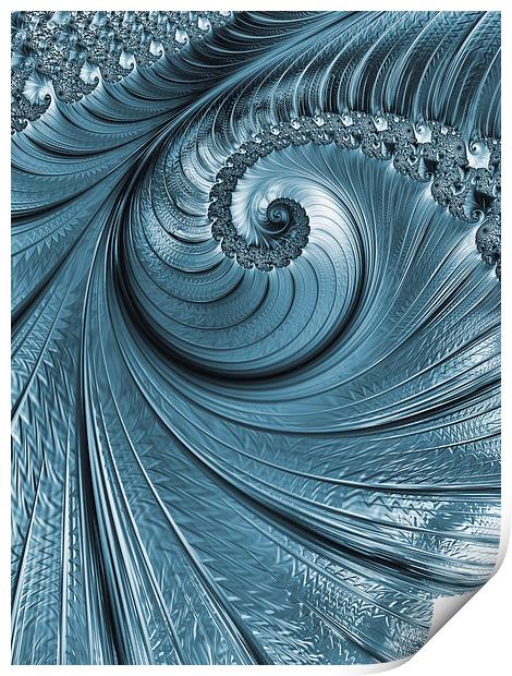 Blue Silver Print by Steve Purnell
