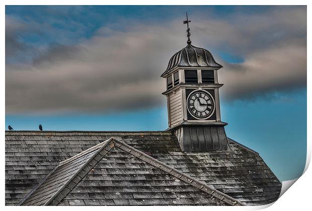 Talgarth Town Hall Clock Print by Steve Purnell