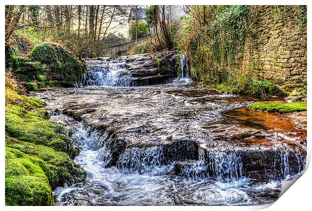 Talgarth Waterfall 1 Print by Steve Purnell