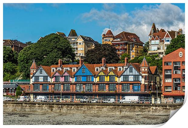 Seafront Villas Penarth Print by Steve Purnell