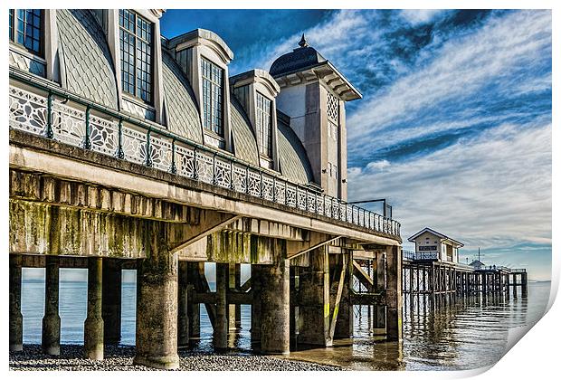 Penarth Pier From The Beach Print by Steve Purnell