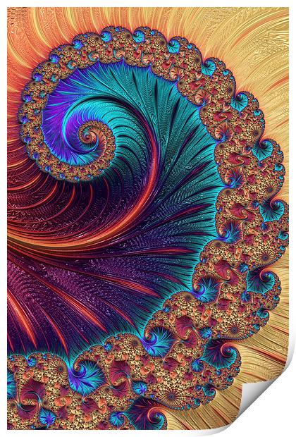 Bejewelled Spiral Print by Steve Purnell