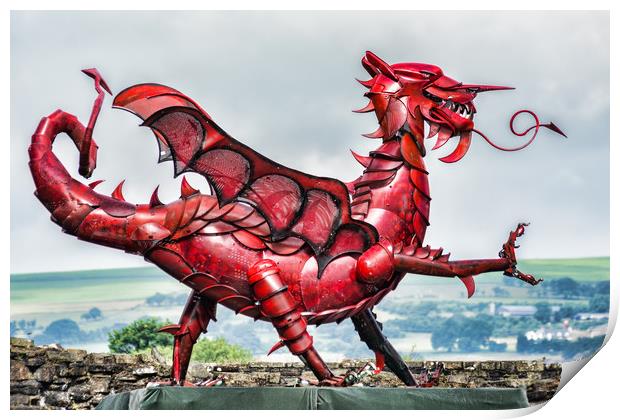 Gareth The Dragon 4 Print by Steve Purnell