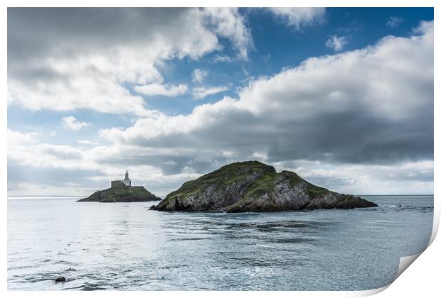 Mumbles Lighthouse 1 Print by Steve Purnell