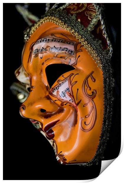 Mask Of Music Print by Steve Purnell