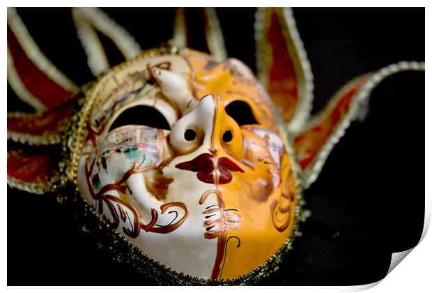 Venetian Mask 1 Print by Steve Purnell