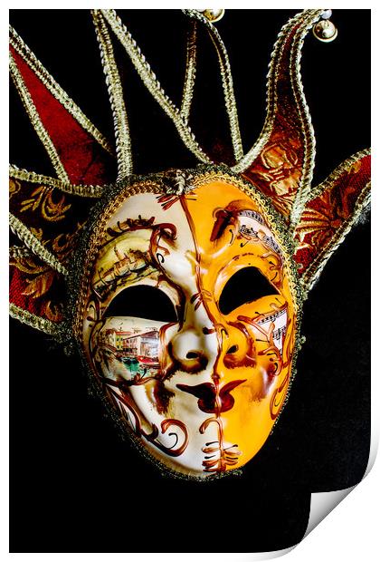 Venetian Mask 2 Print by Steve Purnell