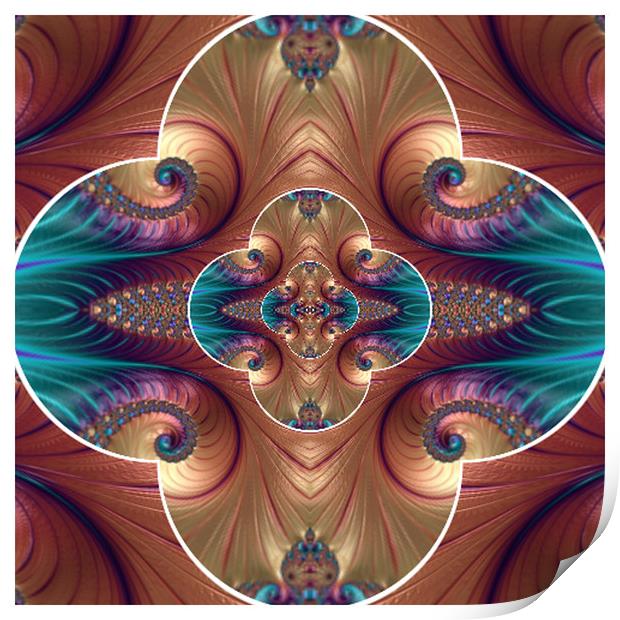 Spirals Flowery Print by Steve Purnell