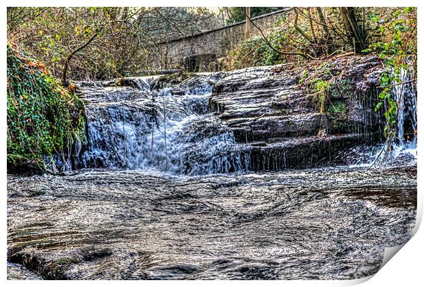 River Ennig Waterfalls 2 Print by Steve Purnell