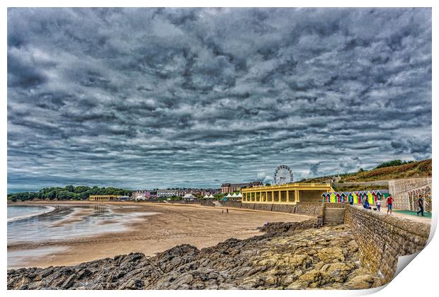 Dramatic Barry Island Print by Steve Purnell