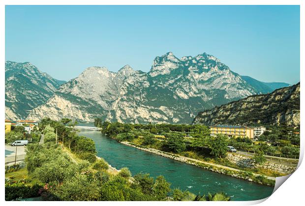 Torbole River Sarca Print by Steve Purnell