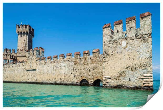 The Mighty Fortress of Sirmione Print by Steve Purnell