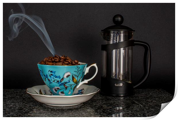 Smoky Aroma of Freshly Roasted Coffee Print by Steve Purnell