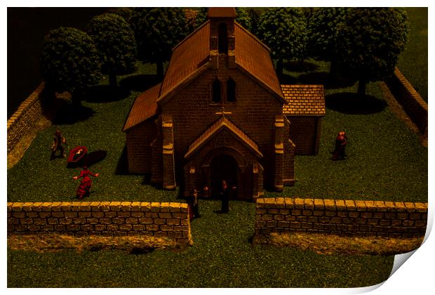 Vampires Awake at Smallville Church Print by Steve Purnell