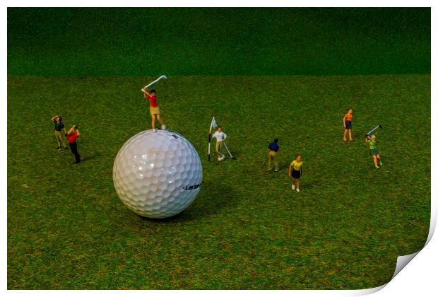 Mayhem At The Golf Club Print by Steve Purnell