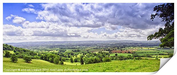 Quantock Print by andrew bowkett