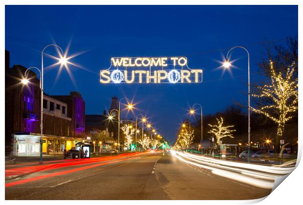 Welcome to Southport Print by Roger Green