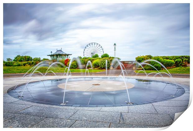 Southport's King’s Gardens Fountain Print by Roger Green