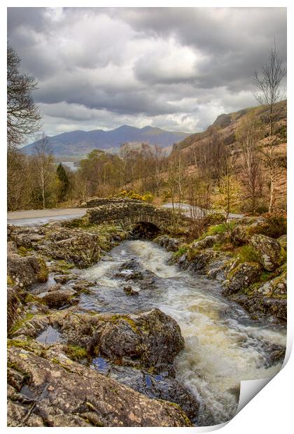 Ashness Bridge in Keswick Print by Roger Green