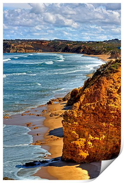 Surf Beach Print by Roger Green