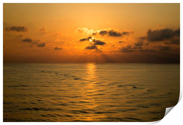 Sunrise Over The Adriatic Sea Print by Roger Green