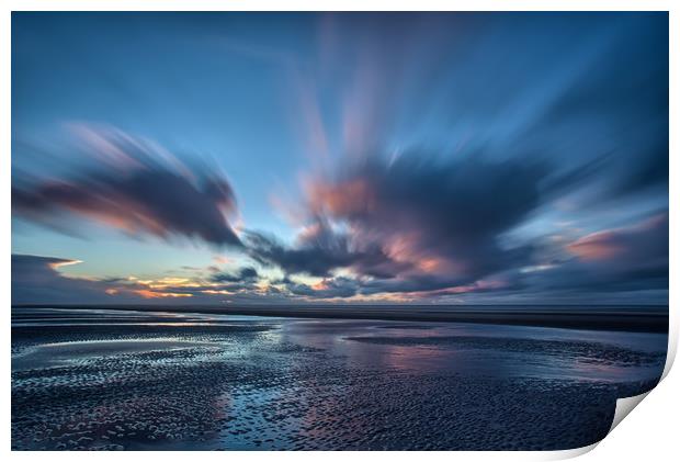 Ainsdale Beach Sunset Print by Roger Green