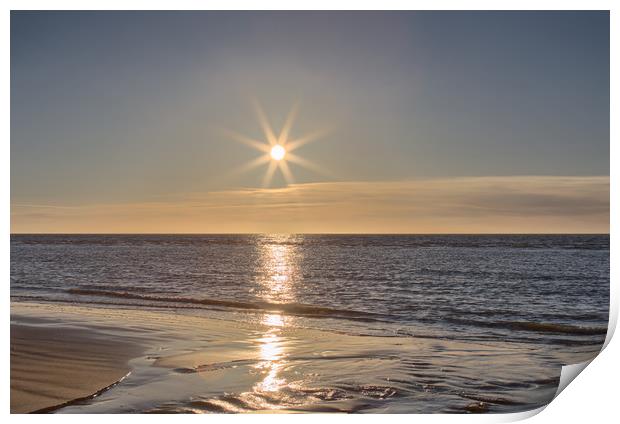 Ainsdale Beach Sunset Print by Roger Green