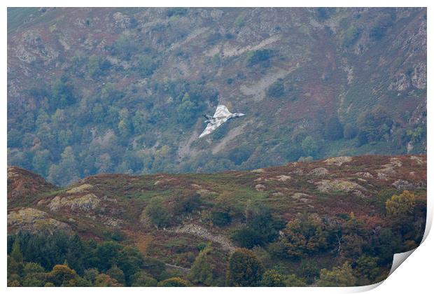 Vulcan Flypast at Ambleside Print by Roger Green