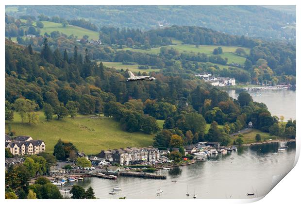 Vulcan Flypast at Ambleside Print by Roger Green