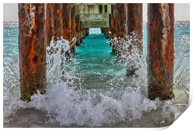 Under The Pier Print by Roger Green