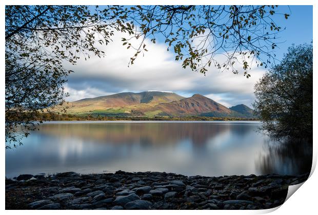 First Snow on Skiddaw Print by Roger Green