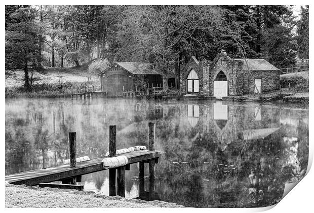 River Leven Boathouse Print by Roger Green
