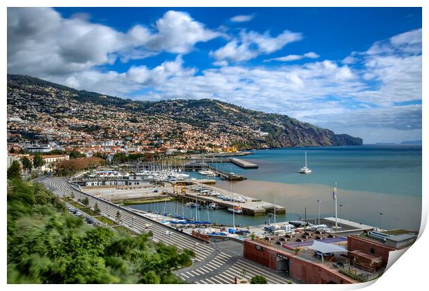 Funchal, Capital of Madeira Print by Roger Green