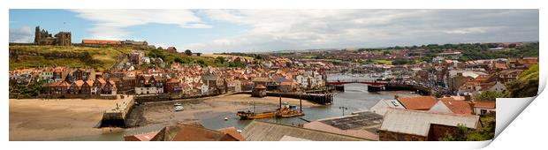 Panorama of Whitby Print by Roger Green