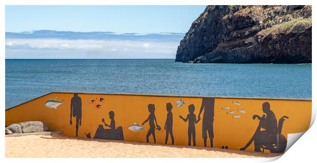 Mural in Madeira Print by Roger Green