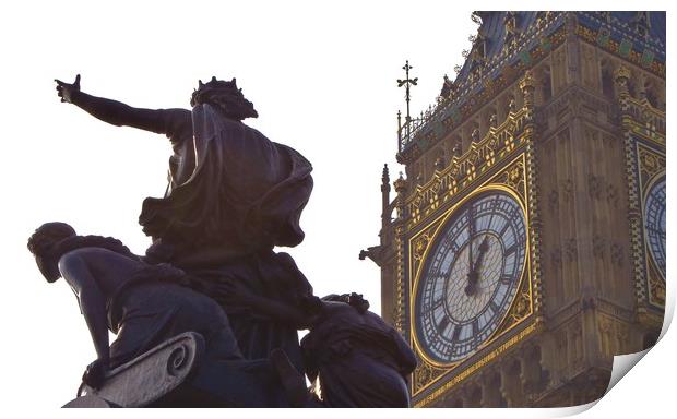 Big Ben and Boadicea Print by Becky Dix