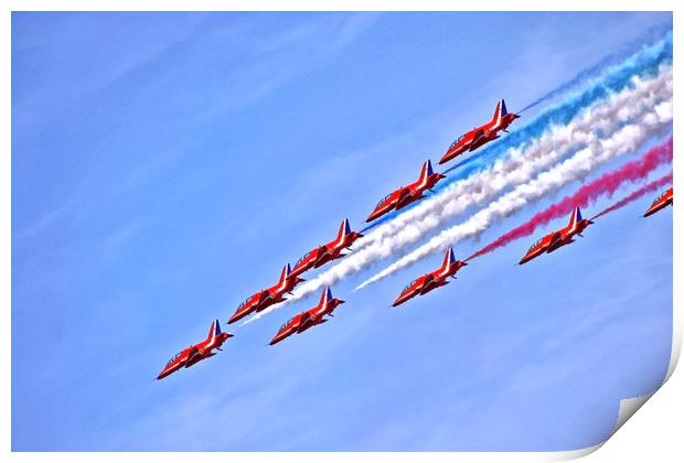 The RAF Red Arrows 3 Print by Becky Dix