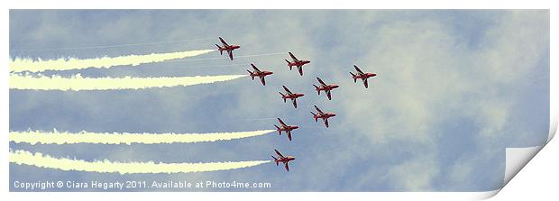 Red Arrows (Newcastle Co.Down 2011) Print by Ciara Hegarty