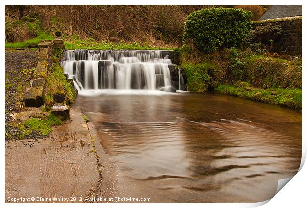 Upper Hulme Waterfall Print by Elaine Whitby