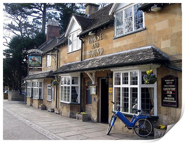 Traditional Pub, Cotswolds Print by Tammy Winand