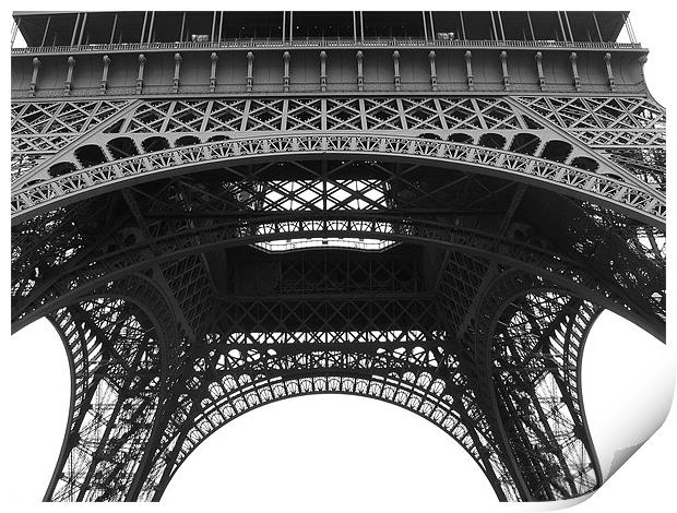 Eiffel Tower Architectural Detail Print by Tammy Winand