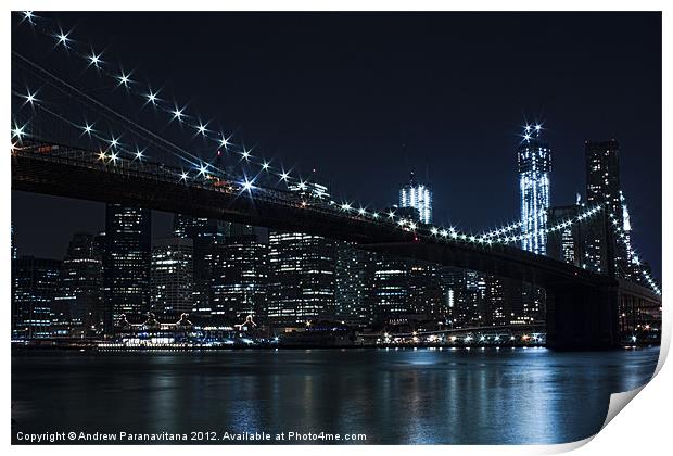 Brooklyn Nights Print by Andrew Paranavitana