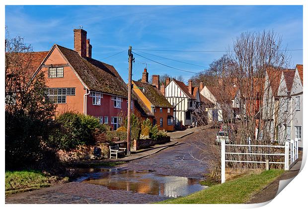 Kersey Village Print by Richard Thomas