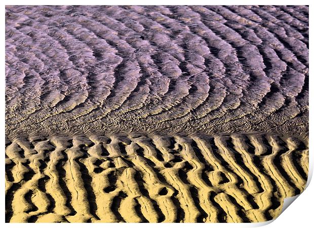 Sand and Water Patterns Print by Richard Thomas