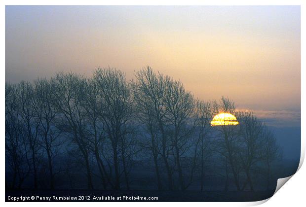 sunrise across the fens Print by Elouera Photography