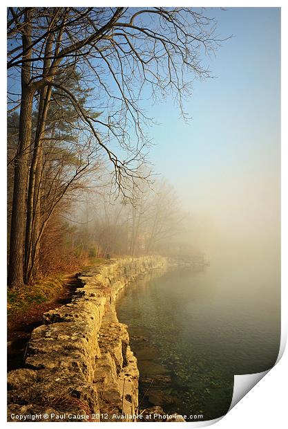 Morning Fog On Lake Ontario Print by Paul Causie
