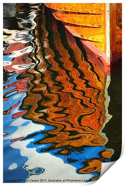 Wooden Reflections III Print by Paul Causie