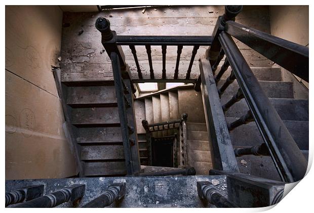  old mill stairs  Print by simon sugden