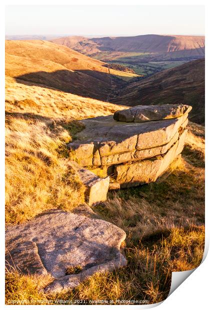 Crowden Clough, Kinder Scout Print by Martyn Williams