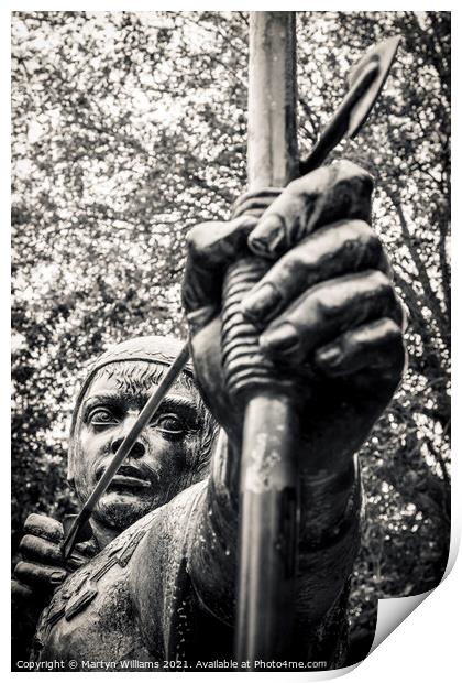 Statue of Robin Hood Print by Martyn Williams